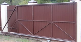 Купить откатные ворота из профнастила Сокол, цена от 1791 руб.