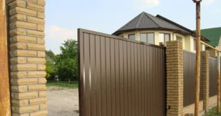 Купить откатные ворота из профнастила Сокол, цена от 1791 руб.